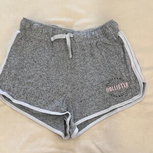 Hollister Women's Athletic Gray Shorts with Pink Logo